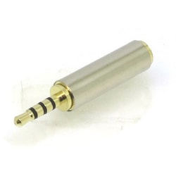 オーディオ変換アダプタ 4極ステレオφ2.5mm オス - メス 4極ステレオφ3.5mm AV2065