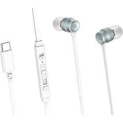 USB Type-C イヤホン SC300シリーズ MUTE機能付リモコン ライトブルー SC300LB