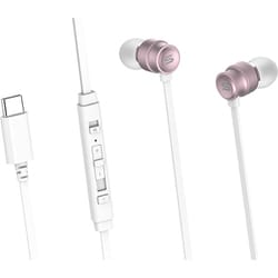 USB Type-C イヤホン SC300シリーズ MUTE機能付リモコン ライトピンク SC300PN