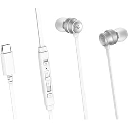 USB Type-C イヤホン SC300シリーズ MUTE機能付リモコン シルバー SC300SL