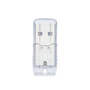 外付けSSD ポータブル 500GB USB 3.2 Gen2対応 USB-A接続 クリア PHD-USSD-500G