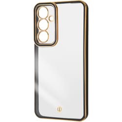 Galaxy A55 5G用 TPUソフトケース 精密設計 メタリック LUSTANT ブラック ゴールド IS-GA55PFC4/BG