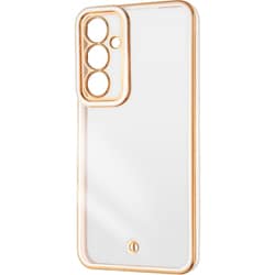 Galaxy A55 5G用 TPUソフトケース 精密設計 メタリック LUSTANT ホワイト ゴールド IS-GA55PFC4/WG