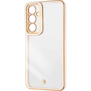 Galaxy A55 5G用 TPUソフトケース 精密設計 メタリック LUSTANT ホワイト ゴールド IS-GA55PFC4/WG