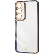 Galaxy A55 5G用 TPUソフトケース 精密設計 メタリック LUSTANT ネイビー ゴールド IS-GA55PFC4/NG