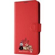 Galaxy A55 5G用 ムーミン 手帳型レザーケース シンプル マグネット リトルミイとお花 3 IJ-AGA55ELC1R/MT47