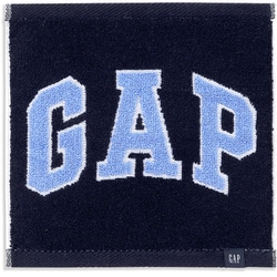 GAP ロゴ 25cm×25cm ネイビー タオルハンカチ 54-0080050