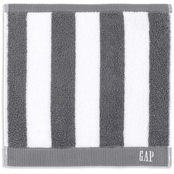 GAP ストライプ 25cm×25cm グレー タオルハンカチ 54-0100050