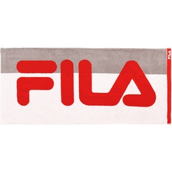 FILA FLワンポイントAZ 34cm×75cm レッド フェイスタオル 49-0112080