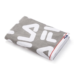 FILA FL総柄AZ 70cm×140cm グレー ビッグバスタオル 49-0104280