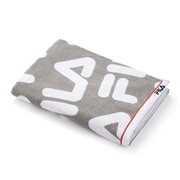 49-0104280 [FILA FL総柄AZ 70cm×140cm グレー ビッグバスタオル]