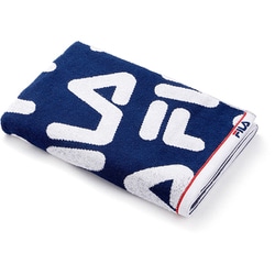 FILA FL総柄AZ 70cm×140cm ネイビー ビッグバスタオル 49-0104280