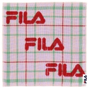 49-1070050 [FILA ロゴチェック 25cm×25cm パープル タオルハンカチ]