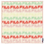 49-1080050 [FILA メニーロゴ 25cm×25cm ホワイト タオルハンカチ]