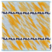 49-1090050 [FILA ロゴボーダー 25cm×25cm イエロー タオルハンカチ]