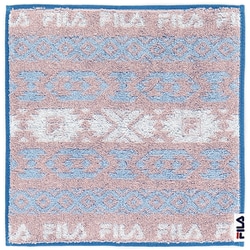 FILA ノルディック 25cm×25cm ピンク タオルハンカチ 49-1100050