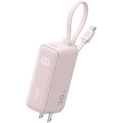 Anker Power Bank 30W Fusion Built-In USB-C ケーブル ピンク A1636N51