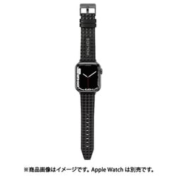 PEOUL0000504 [AppleWatch 45/44/42mm用 バンド ブラックレザー]
