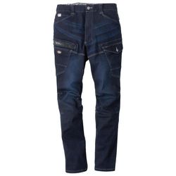 D-2905 [ストレッチシルキーデニムカーゴ インディゴ 6L]