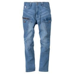 D-2905 [ストレッチシルキーデニムカーゴ ライトインディゴ 5L]