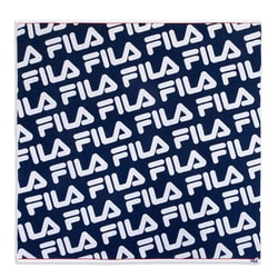 FILA FL総柄AZ 140cm×140cm ネイビー スクエアタオル 49-0107560