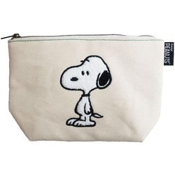 200655-24 PEANUTS サガラキャンバス 化粧ポーチ スヌーピー 立ち [キャラクターグッズ]