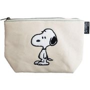 200655-24 PEANUTS サガラキャンバス 化粧ポーチ スヌーピー 立ち [キャラクターグッズ]