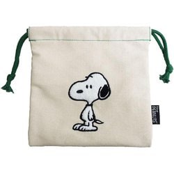 200679-24 PEANUTS サガラキャンバス 巾着 スヌーピー 立ち [キャラクターグッズ]