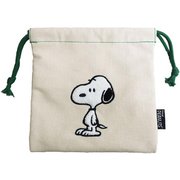 200679-24 PEANUTS サガラキャンバス 巾着 スヌーピー 立ち [キャラクターグッズ]