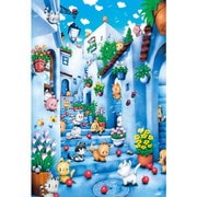 300-377 芳岡ひでき FAN！FAN！CATS キャッツと青い街 -モロッコ- [ジグソーパズル 300ピース]