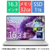 ノートパソコン/XPS 16 9640/16.3型4K+/Core Ultra 9 プロセッサー 185H/GeForce RTX 4060/メモリ 32GB/SSD 1TB/Windows 11 Home/プラチナシルバー NX96T-ENL