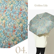 Jubilee-umbF001-Morris004 [晴雨兼用 折り畳み傘 ワンタッチ自動開閉 Golden Lily]