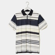001-21544-50-098 [E/コンチェロボーダープリント 半袖シャツ 50-Lサイズ ネイビー]