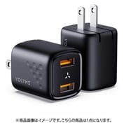 USB AC充電器 Revo 12 Duo 2.4A USB-A×2ポート 折りたたみ式プラグ ブラック V2077