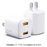 USB AC充電器 Revo 12 Duo 2.4A USB-A×2ポート 折りたたみ式プラグ ホワイト V2078