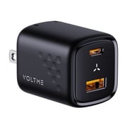 USB急速充電器 Revo 30 デュオ USB PD(パワーデリバリー)対応 30W USB-C×1/USB-A×1 折りたたみ式プラグ 黒 V2097