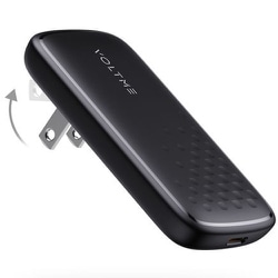 USB急速充電器 Revo 65 EVO USB PD（パワーデリバリー）対応 65W USB-C×1ポート USB-C端子ケーブル付き 折りたたみ式プラグ ブラック V2099