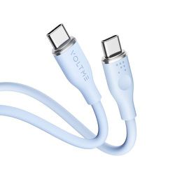モスシリーズシリコン 充電ケーブル USB-C＆USB-C 60W ブルー 1m C2132