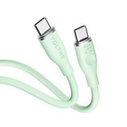 モスシリーズシリコン 充電ケーブル USB-C&USB-C 60W グリーン 1m C2133