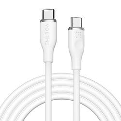 モスシリーズシリコン 充電ケーブル USB-C＆USB-C 60W ホワイト 1.8m C2135