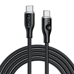 モスシリーズシリコン 充電ケーブル USB-C＆USB-C 60W ブラック 1.8m C2136
