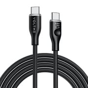 モスシリーズシリコン 充電ケーブル USB-C&USB-C 60W ブラック 1.8m C2136