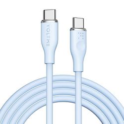 モスシリーズシリコン 充電ケーブル USB-C＆USB-C 60W ブルー 1.8m C2137