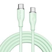 モスシリーズシリコン 充電ケーブル USB-C&USB-C 60W グリーン 1.8m C2138