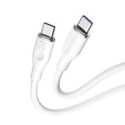モスシリーズ(Eマーカー)シリコン 充電ケーブル USB-C&USB-C 100W ホワイト 1m C2140