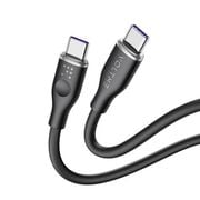 モスシリーズ(Eマーカー)シリコン 充電ケーブル USB-C&USB-C 100W ブラック 1m C2141