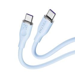 モスシリーズ（Eマーカー）シリコン 充電ケーブル USB-C＆USB-C 100W ブルー 1m C2142