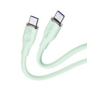 モスシリーズ(Eマーカー)シリコン 充電ケーブル USB-C&USB-C 100W グリーン 1m C2143