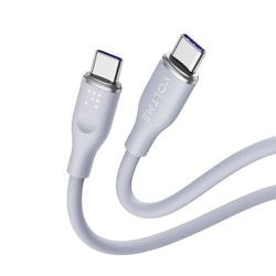 モスシリーズ（Eマーカー）シリコン 充電ケーブル USB-C＆USB-C 100W グレー 1m C2144