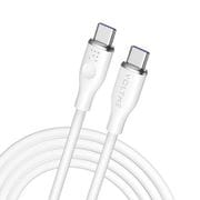 モスシリーズ(Eマーカー)シリコン 充電ケーブル USB-C&USB-C 100W ホワイト 1.8m C2145